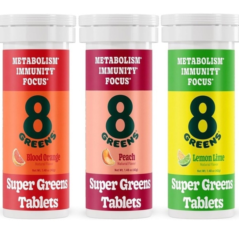Super Greens Tablets - Blood Orange, Peach, Lemon Lime